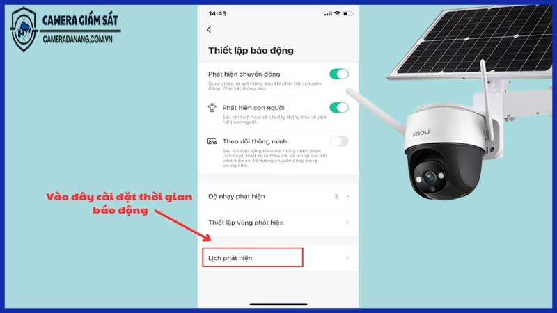 Cách cài đặt thông báo chuyển động qua điện thoại cực nhanh trên camera năng lượng mặt trời 4G