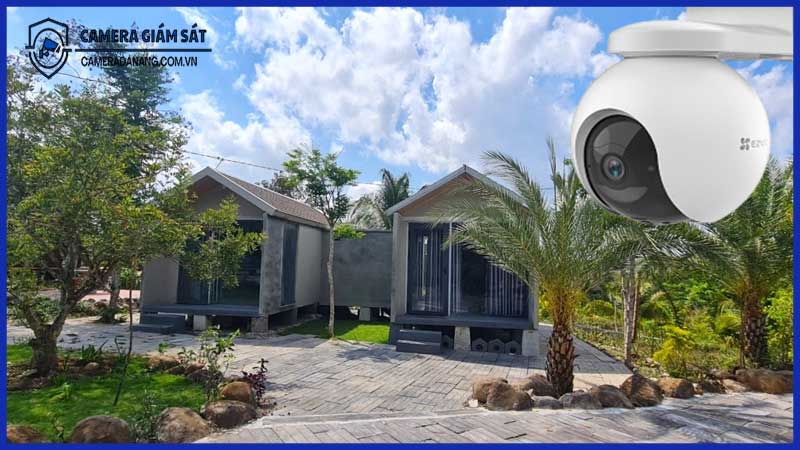 Lắp camera giám sát EZVIZ EB8 cho nhà nghỉ, homestay ở khu vực không có điện