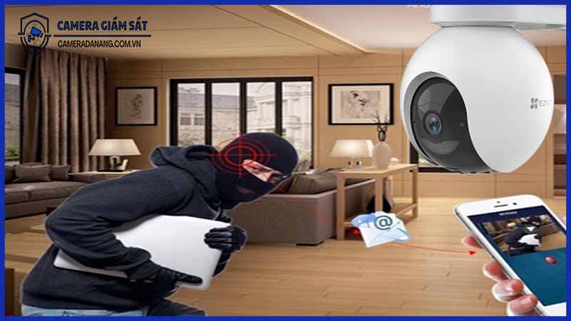 Chế độ cảnh báo và thông báo từ camera EZVIZ EB8 khi phát hiện chuyển động