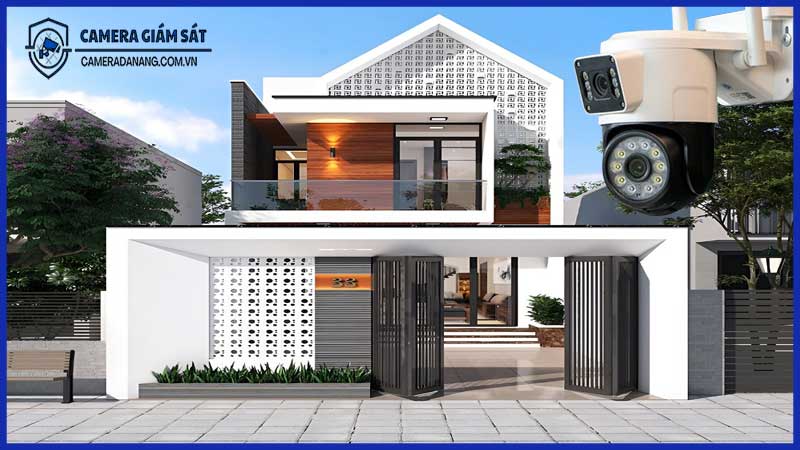Lắp camera Yoosee ngoài trời 2 mắt ở cổng chính có hiệu quả không?