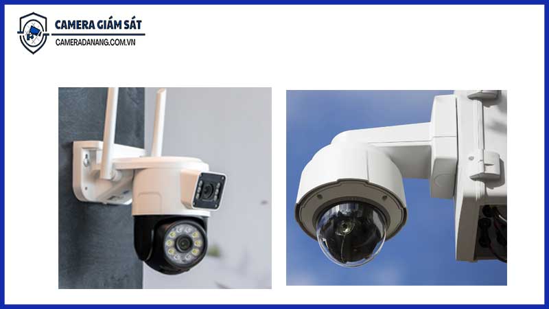So sánh góc quay của camera Yoosee 2 mắt và camera PTZ ngoài trời