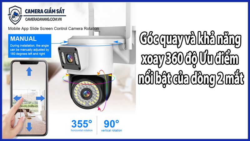 Góc quay và khả năng xoay 360 độ – Ưu điểm nổi bật của dòng 2 mắt