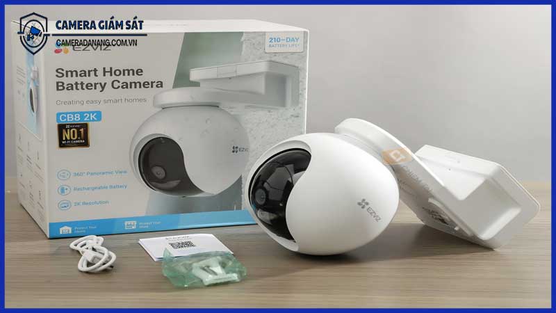 Tính năng ghi hình 2K giúp nâng cao độ phân giải và chất lượng hình ảnh của camera EZVIZ EB8