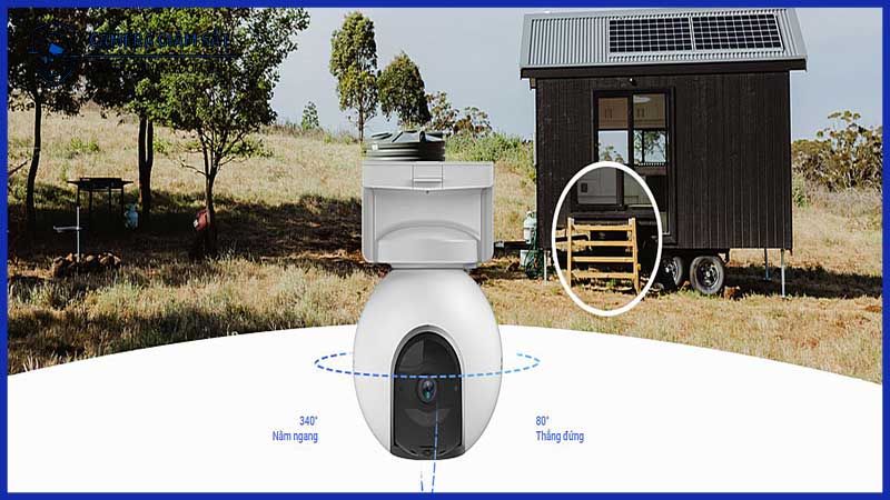 Chọn camera giám sát ngoài trời phù hợp với khu vực không có điện với camera EZVIZ EB8