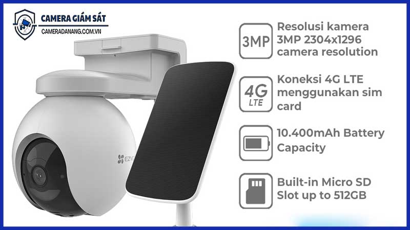 Cài đặt và sử dụng camera EZVIZ EB8 cho khu vực không có Wi-Fi