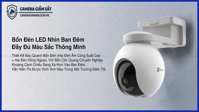Camera giám sát EZVIZ EB8 với khả năng ghi hình rõ nét trong mọi điều kiện ánh sáng