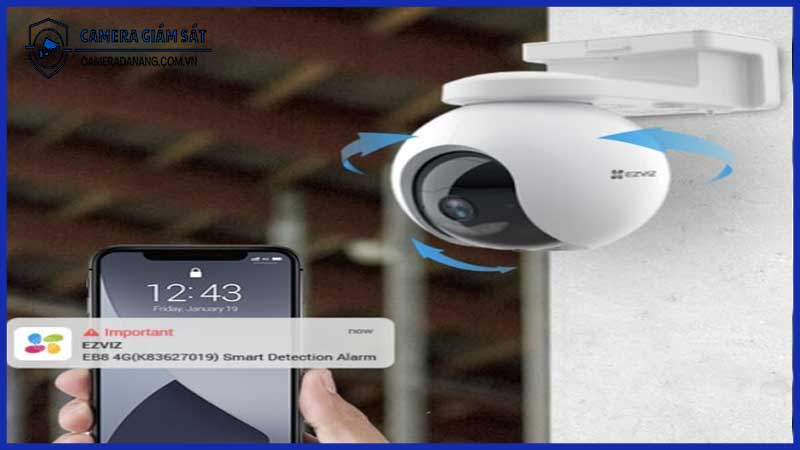 Camera EZVIZ EB8 và ứng dụng bảo mật trên điện thoại di động